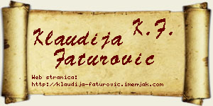 Klaudija Faturović vizit kartica